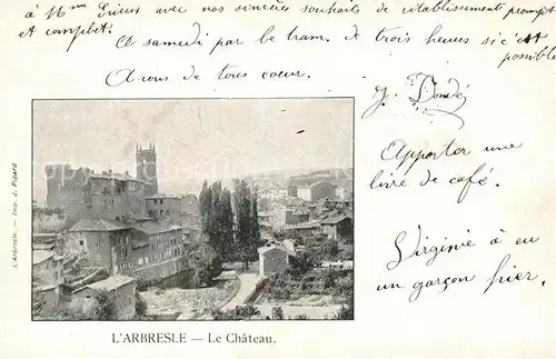 AK / Ansichtskarte L_Arbresle Chateau L_Arbresle