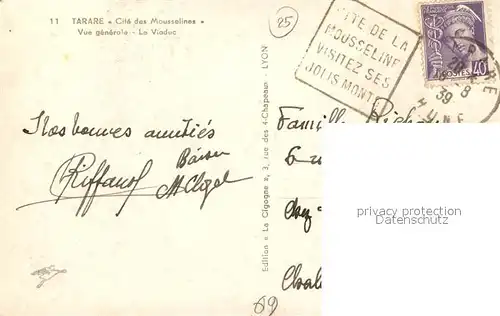 AK / Ansichtskarte Tarare Panorama Viaduc Tarare