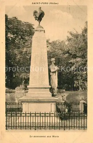 AK / Ansichtskarte Saint Fons Monument aux Morts Kriegerdenkmal Saint Fons