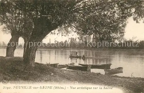 AK / Ansichtskarte Neuville sur Saone Vue artistique sur la Saone Neuville sur Saone