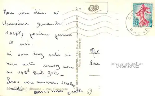 AK / Ansichtskarte Oullins Vue generale Oullins