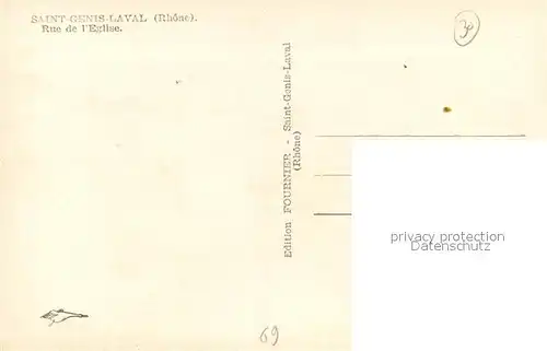 AK / Ansichtskarte Saint Genis Laval Rue de l Eglise Saint Genis Laval