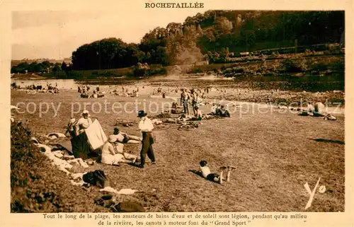 AK / Ansichtskarte Rochetaillee sur Saone Plage le long de la riviere Rochetaillee sur Saone