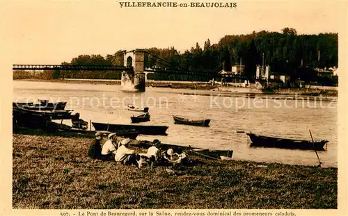 AK / Ansichtskarte Villefranche_en_Beaujolais Pont de Beauregard sur la Saone Villefranche_en