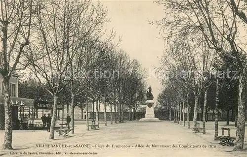 AK / Ansichtskarte Villefranche sur Saone Place du Promenoir Allee du Monument des Combattans de 1870 Villefranche sur Saone