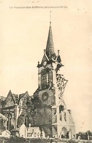 AK / Ansichtskarte Thiescourt Kirchenruine Thiescourt