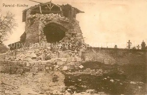 AK / Ansichtskarte Pareid Kirche Ruine Pareid