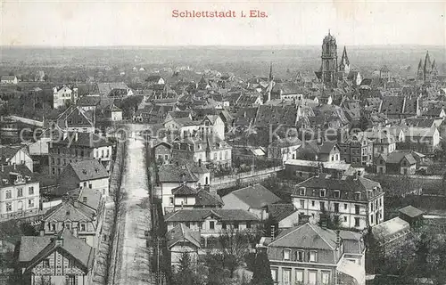 AK / Ansichtskarte Schlettstadt Fliegeraufnahme Schlettstadt