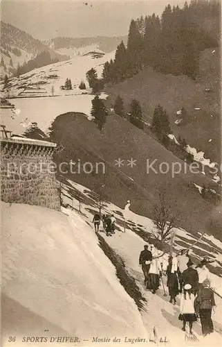 AK / Ansichtskarte Col_de_la_Faucille Montee des Lugeurs Col_de_la_Faucille