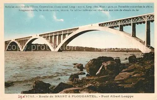 AK / Ansichtskarte Brest_Finistere a Plougastel Pont Albert Louppe Brest_Finistere
