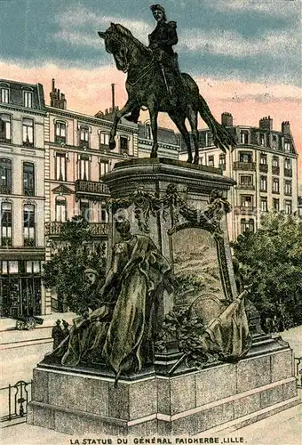 AK / Ansichtskarte Lille_Nord La Statue du General Faidherbe Lille_Nord