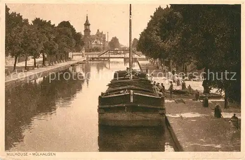 AK / Ansichtskarte Muelhausen_Elsass Kanal Schleuse Muelhausen Elsass