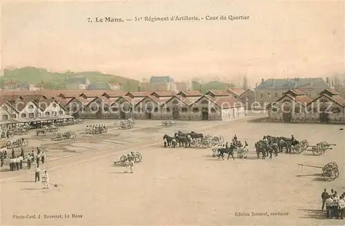 AK / Ansichtskarte Le_Mans_Sarthe 31e Regiment dArtillerie Cour du Quartier Le_Mans_Sarthe