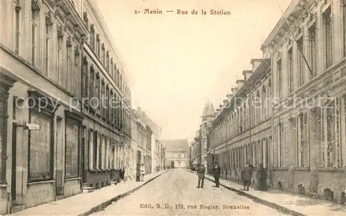 AK / Ansichtskarte Menin Rue de la Station Menin