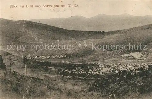 AK / Ansichtskarte Buehl_Elsass Panorama mit Schweighausen Buehl Elsass