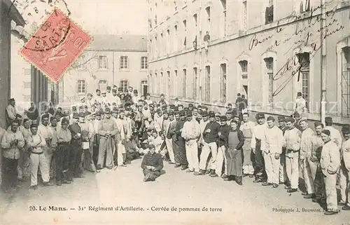 AK / Ansichtskarte Le_Mans_Sarthe 31e Regiment dArtillerie Corvee de pommes de terre Le_Mans_Sarthe