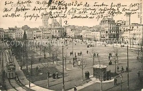 AK / Ansichtskarte Strassenbahn K?ln Neumarkt  