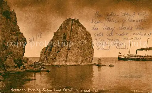 AK / Ansichtskarte Dampfer_Oceanliner Hermosa Sugar Loaf Catalina Island  