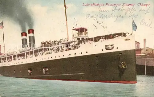 AK / Ansichtskarte Dampfer_Oceanliner Lake Michigan Passenger Steamer Chicago  