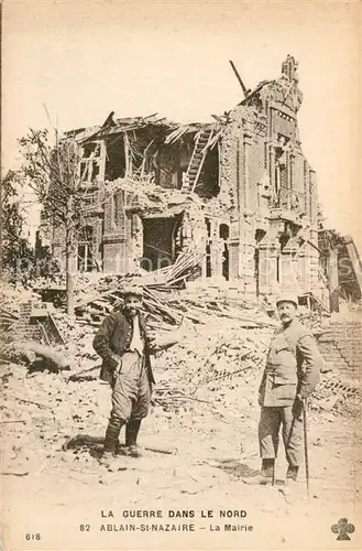 AK / Ansichtskarte Ablain Saint Nazaire Mairie Ruine Guerre dans le Nord Ablain Saint Nazaire