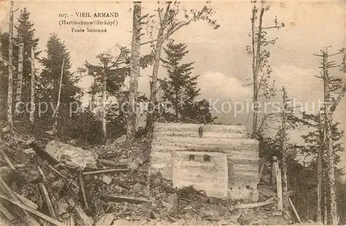 AK / Ansichtskarte Vieil_Armand_Hartmannswillerkopf Poste betonn Vieil_Armand