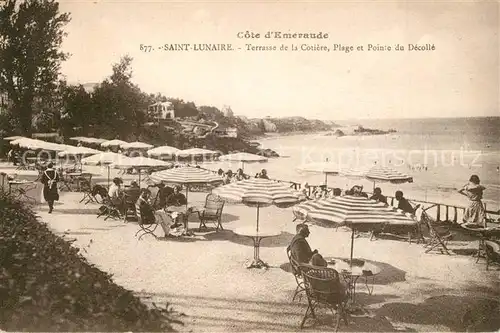 AK / Ansichtskarte Saint Lunaire Terrasse de la Coti?re Plage  Saint Lunaire