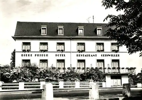 AK / Ansichtskarte Saverne_Bas_Rhin_Alsace Hotel Restaurant Geiswiller Saverne_Bas_Rhin_Alsace