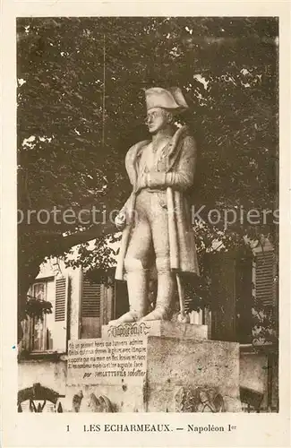 AK / Ansichtskarte Les Echarmeaux Statue de Napoleon Ier Monument 