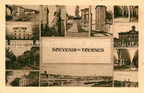 AK / Ansichtskarte Tournus Vues d ensemble Chateau Monument Bords de la Riviere Tournus