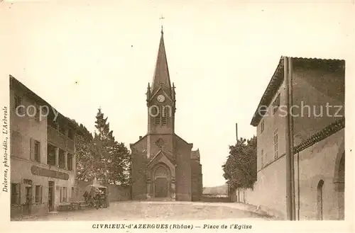 AK / Ansichtskarte Civrieux d_Azergues Place de l Eglise Civrieux d Azergues