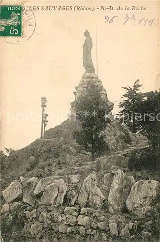 AK / Ansichtskarte Les_Sauvages Statue Notre Dame de la Roche Les_Sauvages