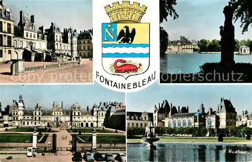 AK / Ansichtskarte Fontainebleau_Seine_et_Marne Palais Etang des Carpes Bassin du Tibre Chapelle  Fontainebleau_Seine