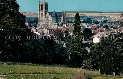 AK / Ansichtskarte Meaux_Seine_et_Marne Cathedrale Saint Etienne vue de la Colline d`Orgemont Meaux_Seine_et_Marne