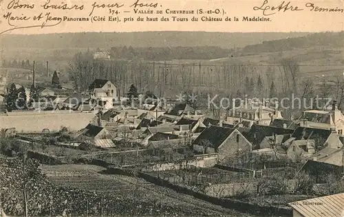 AK / Ansichtskarte Chevreuse Vallee vue pris du haut des Tours du Chateau de la Madeleine Chevreuse