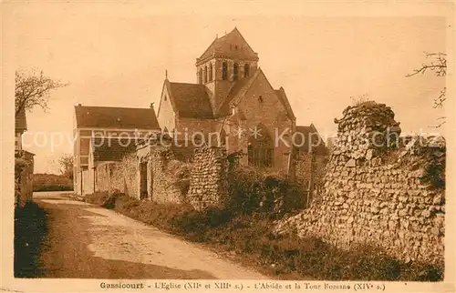 AK / Ansichtskarte Gassicourt Eglise Ruine Gassicourt