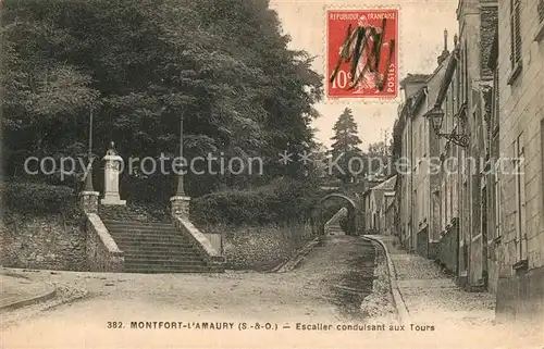 AK / Ansichtskarte Montfort l_Amaury Escaller conduisant aux Tours Montfort l Amaury