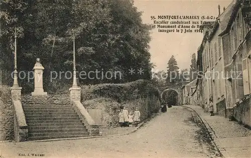 AK / Ansichtskarte Montfort l_Amaury Escalier aux Tours Montfort l Amaury