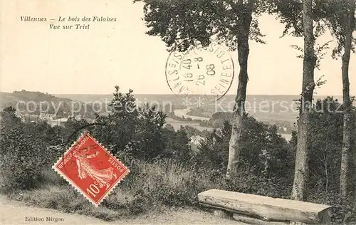 AK / Ansichtskarte Villennes sur Seine Bois de Falaises Vue sur Triel Villennes sur Seine