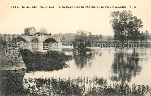 AK / Ansichtskarte Chelles_Seine et Marne Les bords de la Marne et le vieux moulin Chelles_Seine et Marne