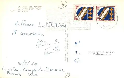 AK / Ansichtskarte Le_Lavandou Panorama Plage Cote d Azur Le_Lavandou