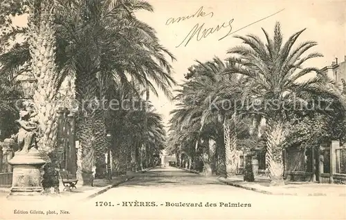 AK / Ansichtskarte Hyeres_les_Palmiers Boulevard des Palmiers Hyeres_les_Palmiers