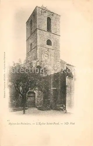 AK / Ansichtskarte Hyeres_les_Palmiers Eglise Saint Paul Hyeres_les_Palmiers