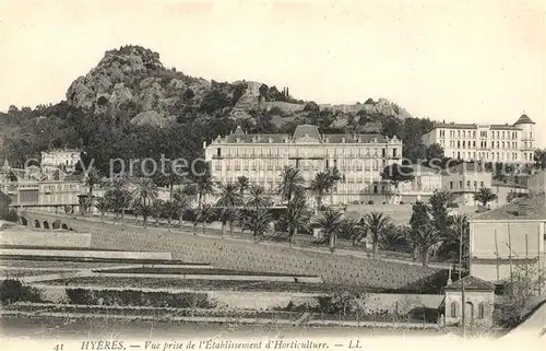 AK / Ansichtskarte Hyeres_les_Palmiers Vue prise de l Etablissement d Horticulture Hyeres_les_Palmiers