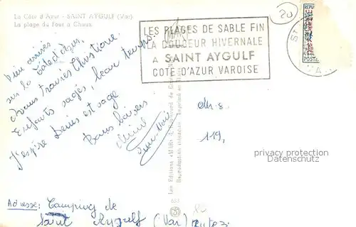 AK / Ansichtskarte Saint Aygulf_Var Plage du Four a Chaux Cote d Azur Saint Aygulf Var