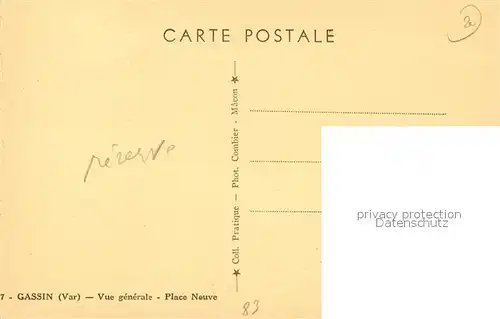 AK / Ansichtskarte Gassin Vue generale Place Neuve Gassin