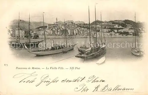 AK / Ansichtskarte Menton_Alpes_Maritimes La Vieille Ville Menton_Alpes_Maritimes