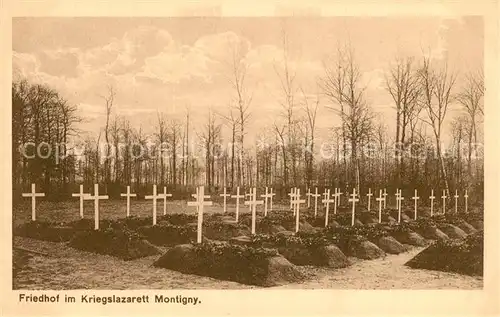 AK / Ansichtskarte Montigny_Sarthe Friedhof im Kriegslazarett Montigny Feldpost Montigny Sarthe