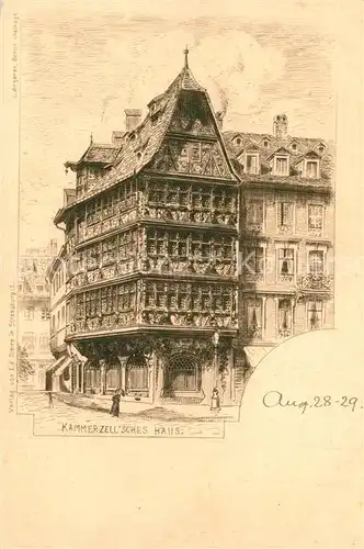AK / Ansichtskarte Strassburg_Elsass Kammerzellsches Haus Strassburg Elsass