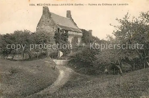 AK / Ansichtskarte Mezieres sous Lavardin Ruines du Chateau de Lavardin Mezieres sous Lavardin