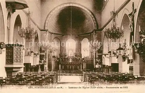 AK / Ansichtskarte Fontenailles_Seine et Marne Eglise Fontenailles